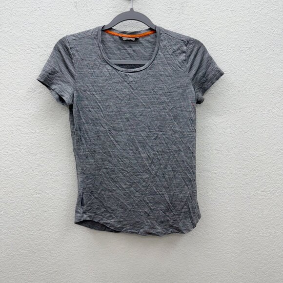 Icebreaker Cool Lite Gray Lyocell Merino Wool Short Sleeve T Shirt Womens sz XS - Picture 1 of 8